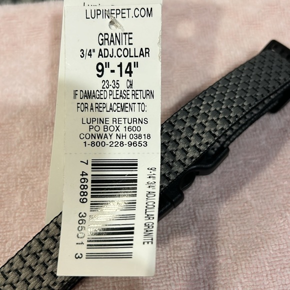 LupinePet Eco Dog Collar - 3/4” width collar fits dogs with necks from 9”-14”. - Picture 5 of 5